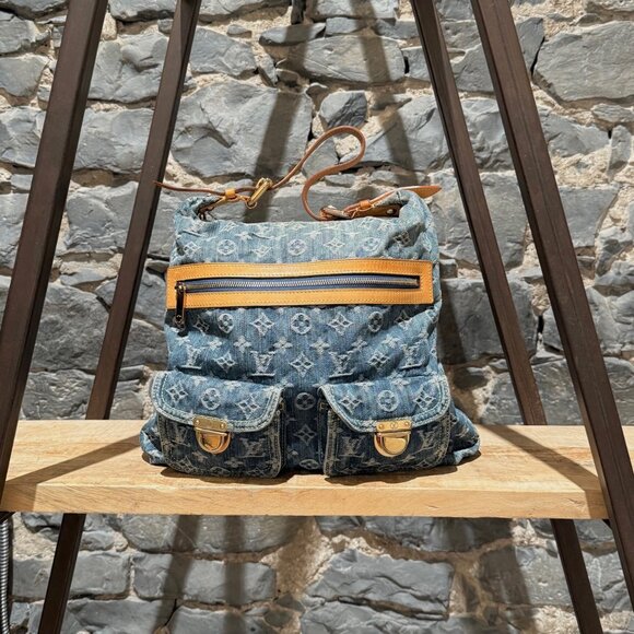 Louis Vuitton Blue Denim Baggy GM Shoulder Bag - Picture 1 of 16